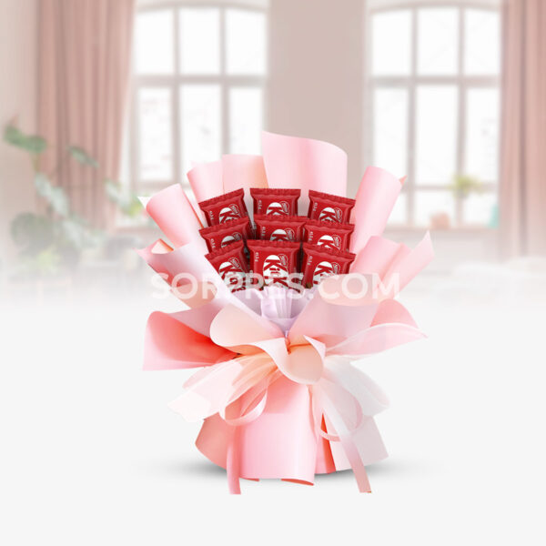 ramo de chocolate Kit kat